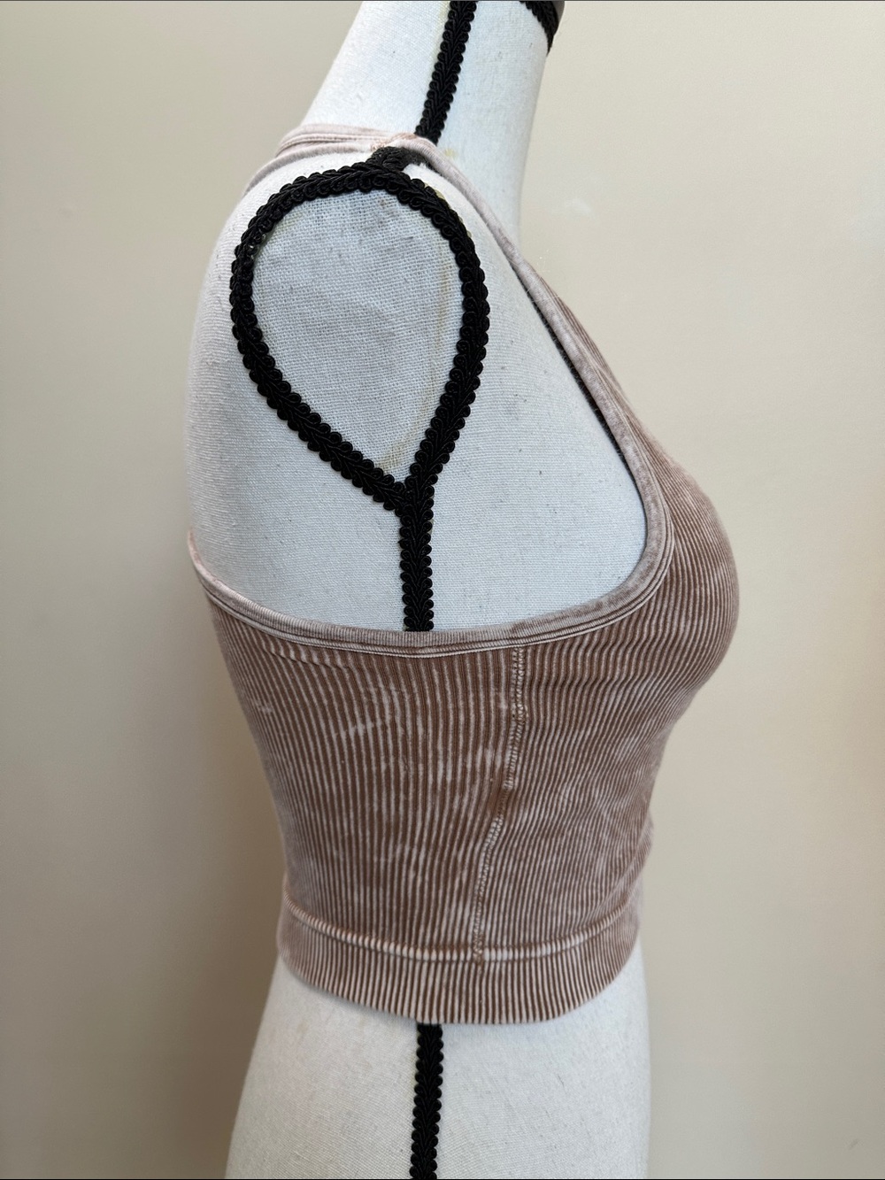Zenana Ribbed Acid Washed Racerback Crop Top NWOT - Picture 5 of 9
